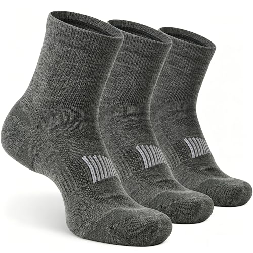 Image of 3 Pairs 90% Merino Wool Ankle Business Casual Thin Wool Socks | Lightweight, Arch Support, Moisture Wicking, Breathable, Business, Work, Everyday Wear, Temperature Regulating