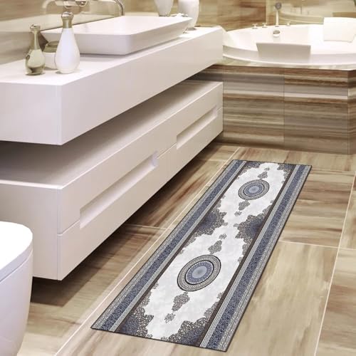 Alfombra de pasillo de 40x400 cm gris lavable por metros para cocina 4