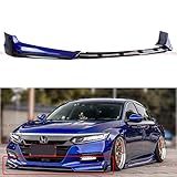 ACR Style JDM Painted Two-Toned Gloss Black Still Night Pearl Blue Front Bumper Lip Splitter Kit Compatible for 2018-2020 Honda Accord EX LX Touring Sport