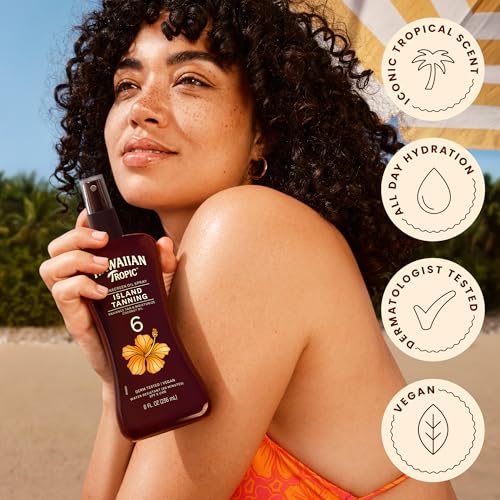 Hawaiian Tropic Dark Tanning Oil Spray Pump, SPF 6 8 Oz (Packaging May Vary) - image 5