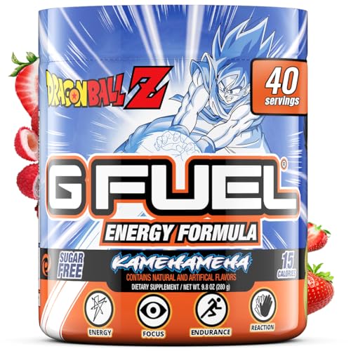 G Fuel Dragon Ball Z Energy Drink Powder, Pre Workout Caffeine Mix for Gaming, Sugar Free Focus...