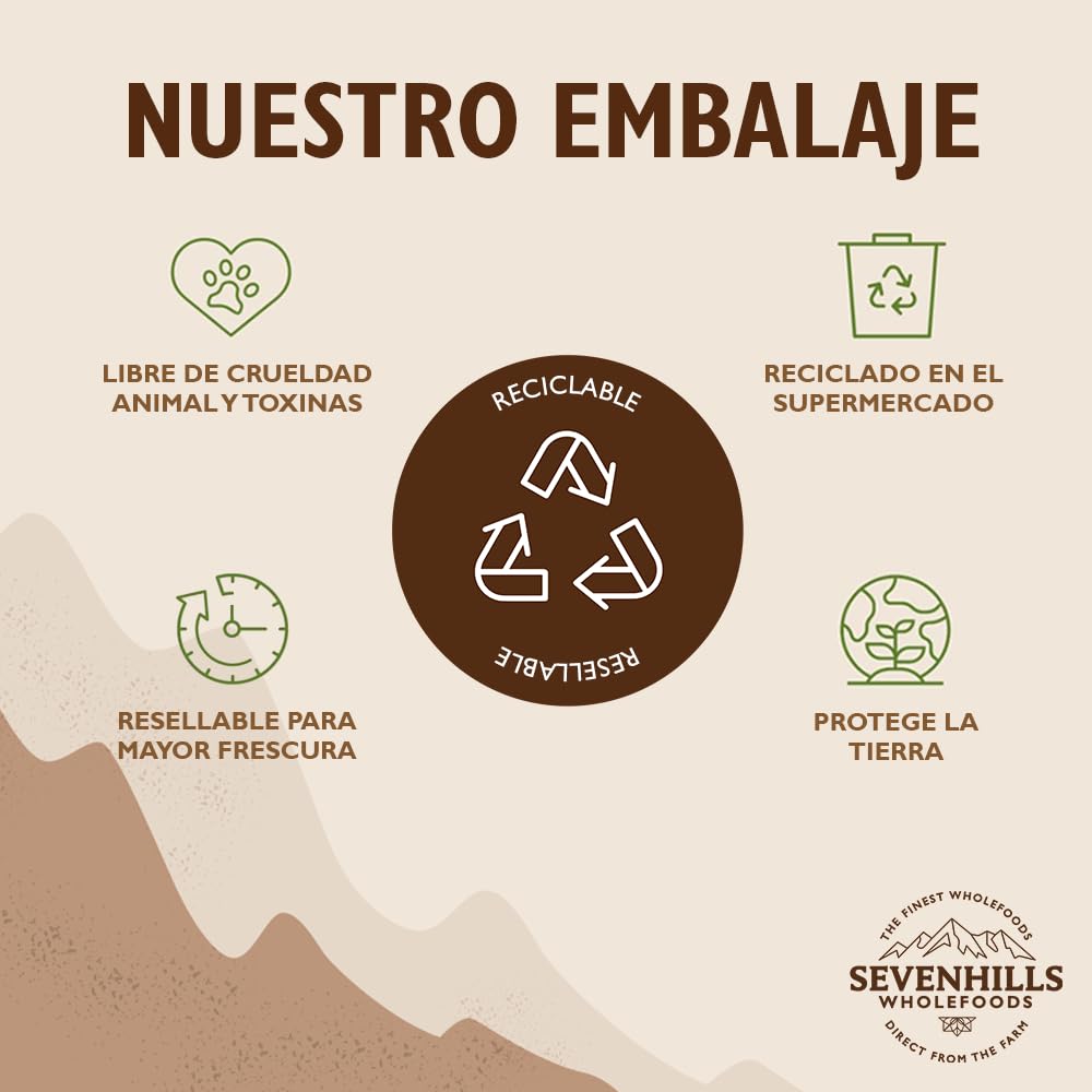 Sevenhills Wholefoods Polvo de maca orgánica 1kg de Perú, polvo de raíz de maca pura, vegano, sin gluten, sin OMG, kosher