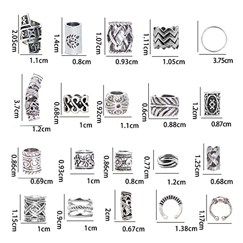 Manchettes metalliques pour tresses et perles dreadlocks sans casse - 7