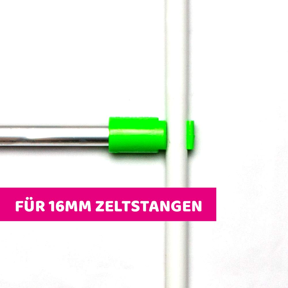 Fixture Poles 150x150 cm do tyczek Ø16 mm, zielone pręty stabilizujące Space Booster do namiotów uprawowych, modułowe wzmocnienie ścian