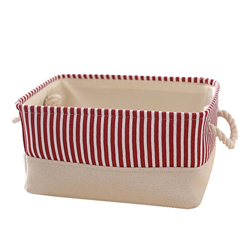 TcaFmac Fabric Storage Baskets, Decorative Rectangular Basket for Shelves,Storage Organizing Basket for Gifts Empty