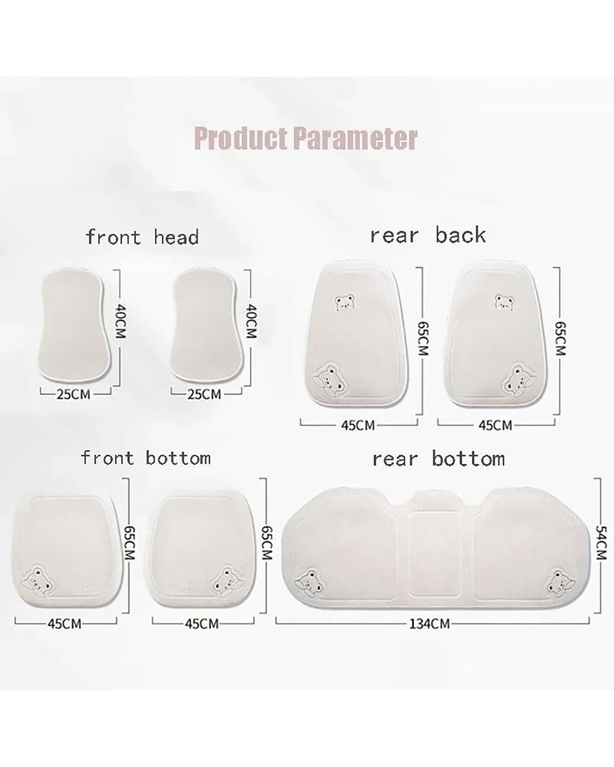 Cuscino Per Seggiolino Auto A Forma Di Cartone Animato Lino Traspirante Antipolvere Coprisedile Per Accessori Interni Universali Cuscino Sedile Auto(1 x Backrest D)