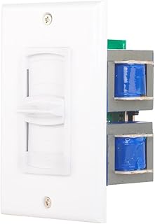 In Wall Speaker Volume Control - Home Audio Smart Speakers Stereo Controller Selector Switch Pod Box - In-Wall Vertical Sliding Control, For Home Theater Indoor or Outdoor Remote Speakers - Pyle PVC2