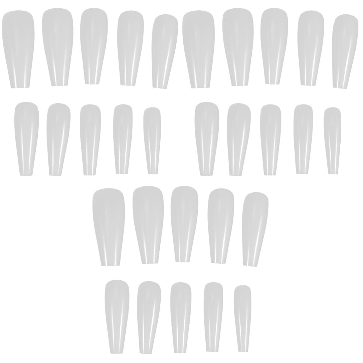 FRCOLOR 1500pezzi Unghie Artificiali Lunghe Colore Naturale Punte Per Manicure Facili Da Applicare Per Nail Art e Decorazioni Per Eventi e Feste