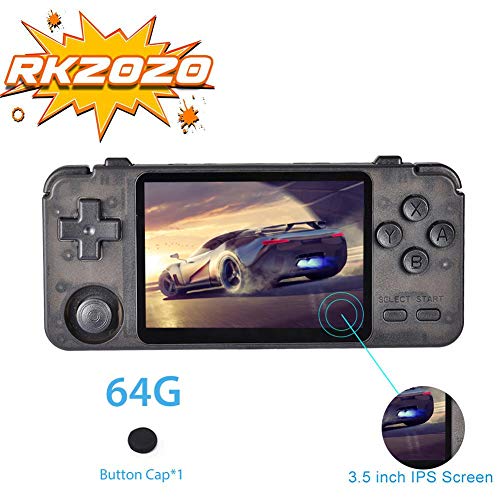 Console di gioco portatile RK2020, console di gioco portatile retrò con giochi integrati Console per videogiochi con schermo da 3,5 pollici IPS, batteria ricaricabile da 2600 mAh