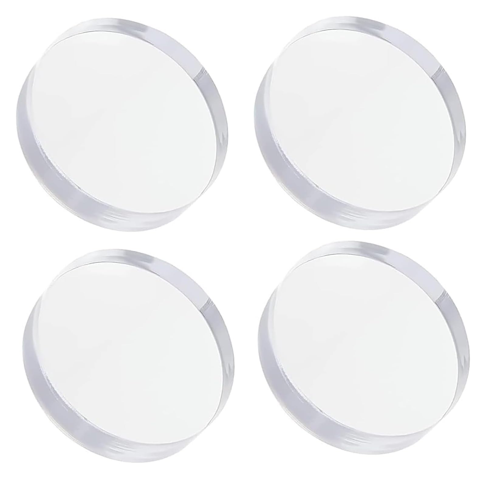 LQZAXSRDR Clear Acrylic Display Block, Acrylic Clear Polished Cylinder Display Blocks Diameter 5cm Height 1-2cm 4/6/9 Pieces(Height 2cm,4 Pieces Set)