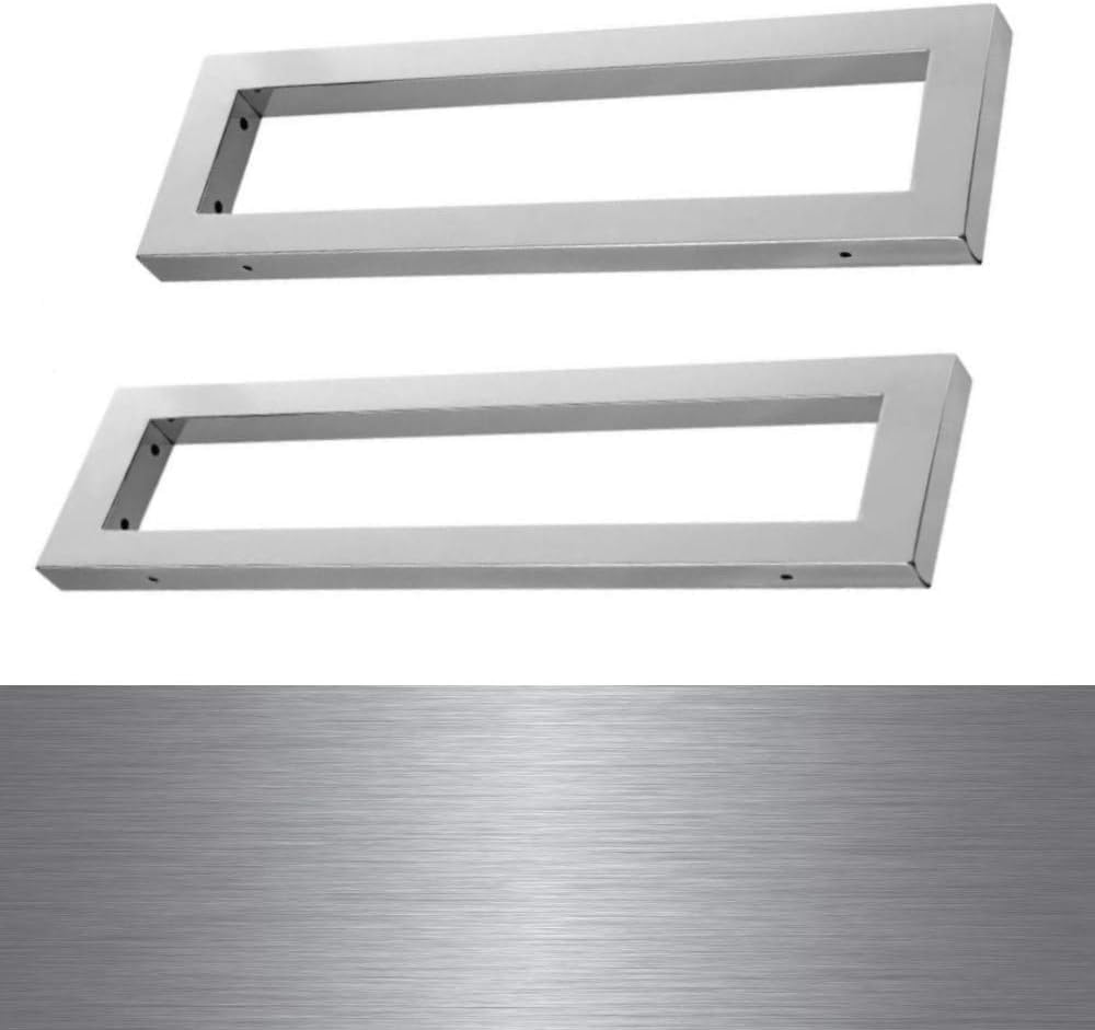 Wandkonsole Waschtisch Platte Träger Edelstahl Wandstütze Wandregal Konsole Regalträger (Edelstahl Gebürstet, 300x150x30/30mm)