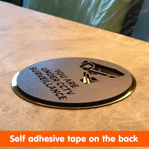 Image of Rousrie CCTV Stickers For Glass Doors (Size: 6 Inch) For Office, Stores, Cafe, Hotel, Restaurant, Business & Shop, Self-Adhesive, Acrylic Signage (CCTV)