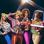 31pcs 60s Party Decorations, 30pcs 60's Photo Booth Prop with 1pcs 60 Hippie Bus Shaped Selfie Frame, Groovy Peace Love Themed Favor for 60's Hippie Birthday Party Favor Supplies - Image 5