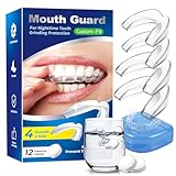 Mouth Guard for Grinding Teeth at Night, Night Guards for Teeth Grinding, Mouthguards for Grinding of Teeth, Mouth Guard for Clenching Teeth at Night with 12 Cleaning Tablets