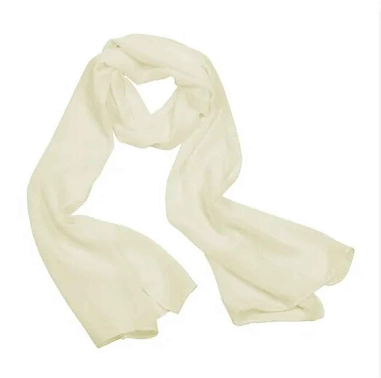 HEUchuan Wedding Dress Shawl Solid Chiffon Wedding Bridal Shawl Wrap Cape Bolero Scarf Cloak Women Accessories(White2)