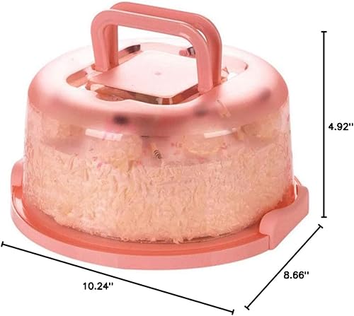 Miniatura 9 de Porta pasteles, bandeja redonda portátil para servir cupcakes, caja con soporte para pasteles de dos caras para magdalenas, pasteles de queso,