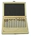 Westward 2LYR6 Carbide Bur Set, Dbl Cut, 1/4 In, 12 Pcs