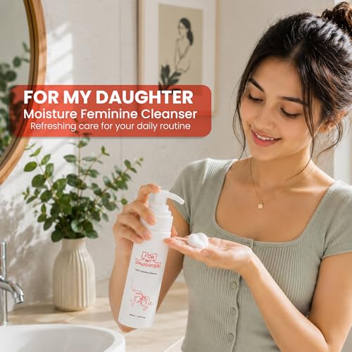 Image of for my daughter Moisture Feminine Wash | Gentle Foam Wash with HPA Complex & | pH Balanced for Intimate Hygiene | Dermatologist-Tested - 150ml (5.07oz)