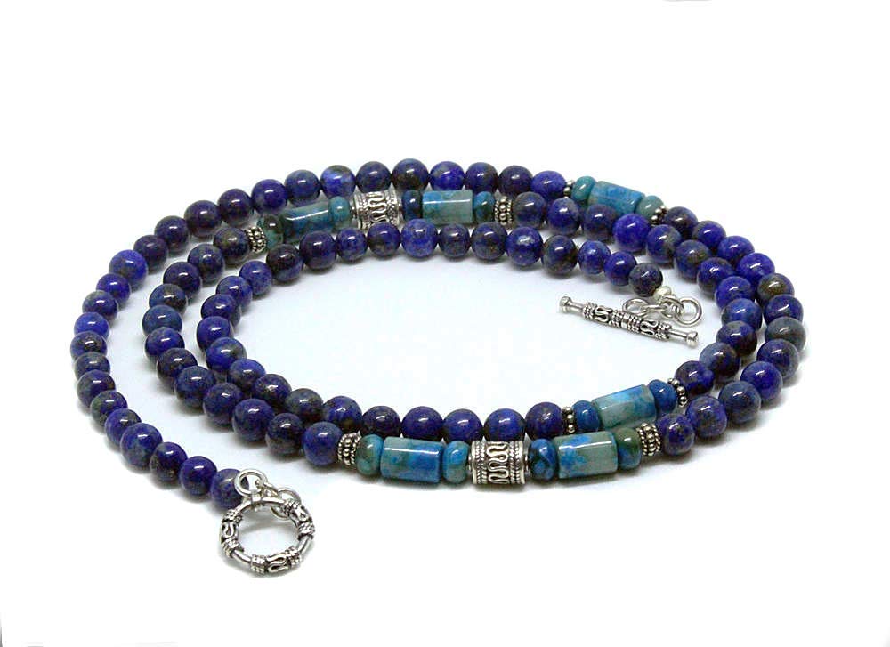Lapis Lazuli and Larimar Necklace 