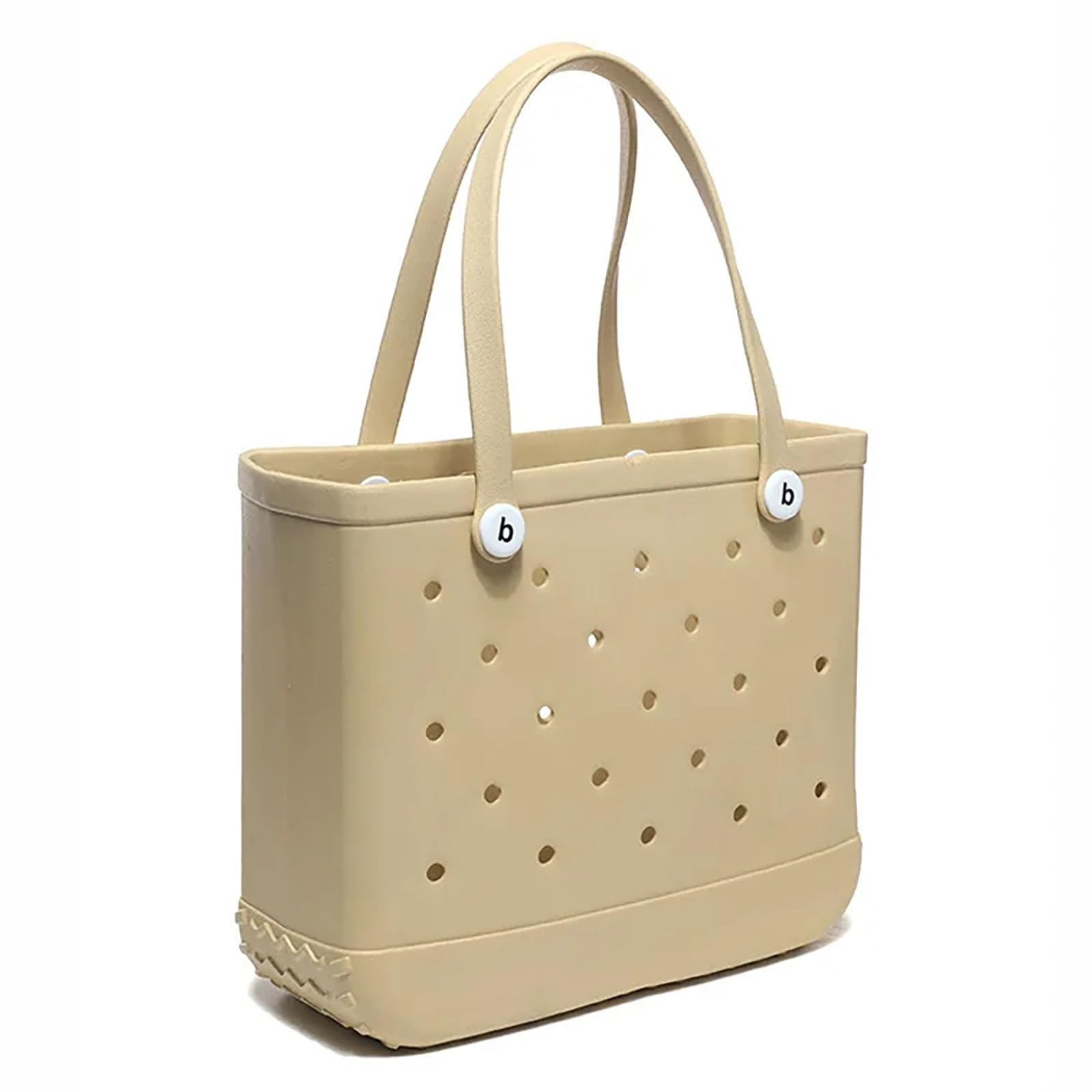 FRYSKYO Bolsa De Playa De EVA De Color Caqui, Bolso De Playa De Almacenamiento Impermeable Y Lavable Grande, Mediano Y Pequeño, Bolsa De Viaje Portátil For Mujer, Bolsa De Almacenamiento De Playa
