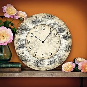 Item c6021 vintage style 105 inch french toile wall clock  urban country home decor