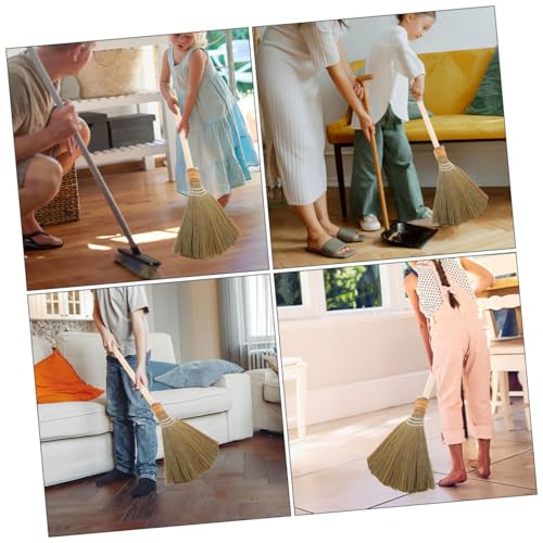 MAGICLULU Natürlicher Maisbesen mit Langem Holzstiel Abnehmbar für Terrasse und Garten Effizienter Allzweck Besen zur Einfachen Reinigung Lobby Handgefertigt – Bild 7