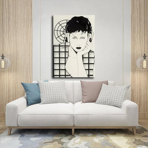 Impression sur toile Earphones On Patrick Nagel tableau moderne 30x45cm
