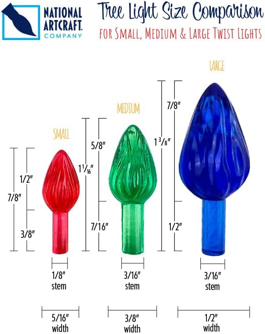 Miniatura 2 de National Artcraft Pequeñas luces de árbol de Navidad de cerámica estilo giro - azul