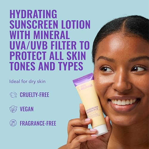 Good Molecules Moisturizing Rich Sunscreen SPF 30 – Mineral Zinc Oxide Face Sunscreen - Hydrating, Fragrance-Free, No White Cast | Broad Spectrum UVA/UVB Protection - 50 ml / 1.7 fl oz - Image 3