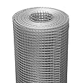 SEBOSS 36''x50' Hardware Cloth 1/2 inch 19 Gauge - Hot-dip Galvanized After Welding - Chicken Wire Fence Roll Galvanized Wire Mesh Roll Garden Fence Tree Guard Welded Wire Fencing