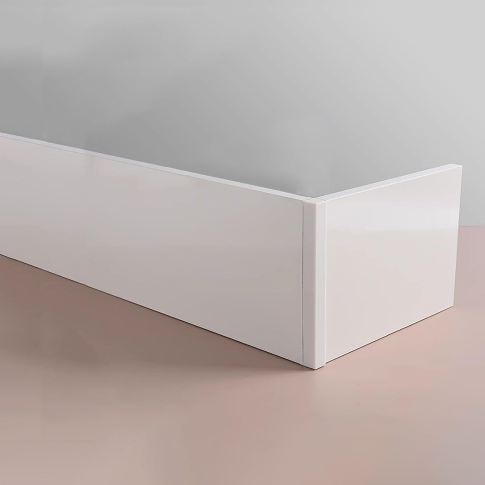 WQPMNYG Premium White Curtain Rod Cover for Wall/Ceiling Mount - Aluminum Track Concealer & Bay Window Curtain Rail Deflector 220cm (7.2ft) - Stylish & Durable Solution for Your Home Decor