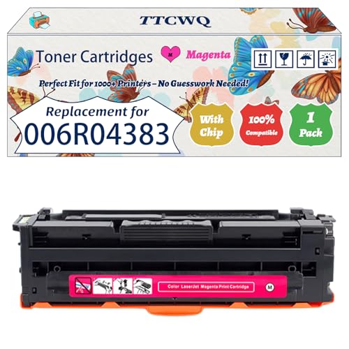 Image of Compatible for Xerox 006R04383 006R04384 006R04385 006R04386 Toner Cartridges Work for Xerox C230 C235 Printers, with Chip, High Yield 1500 Pages, High-Definition Printing (1 Pack Magenta)