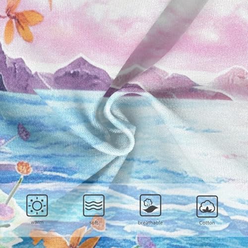 Cotton Toddler Girls Underwear Watercolor Flowers Sea Panties for Girl Aesthetic Undies Kids Briefs 2t3