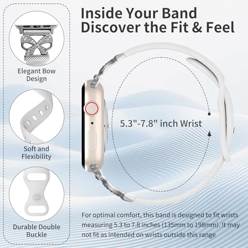 Bracelet silicone fin pour Apple Watch - Solution extensible anti-irritation à nœud - 2