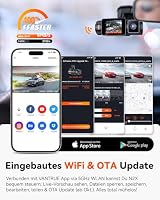 VANTRUE N2X 2.7K+1080P Dashcam Auto Vorne Innen, STARVIS 2 Dual HDR Nachtsicht Dash Cam, 2.5K/60FPS Front, GPS, 5GHz WiFi, App & Sprachsteuerung, DSGVO konform, 24/7 Parkmodus, G Sensor, max. 1TB – Ansicht 6
