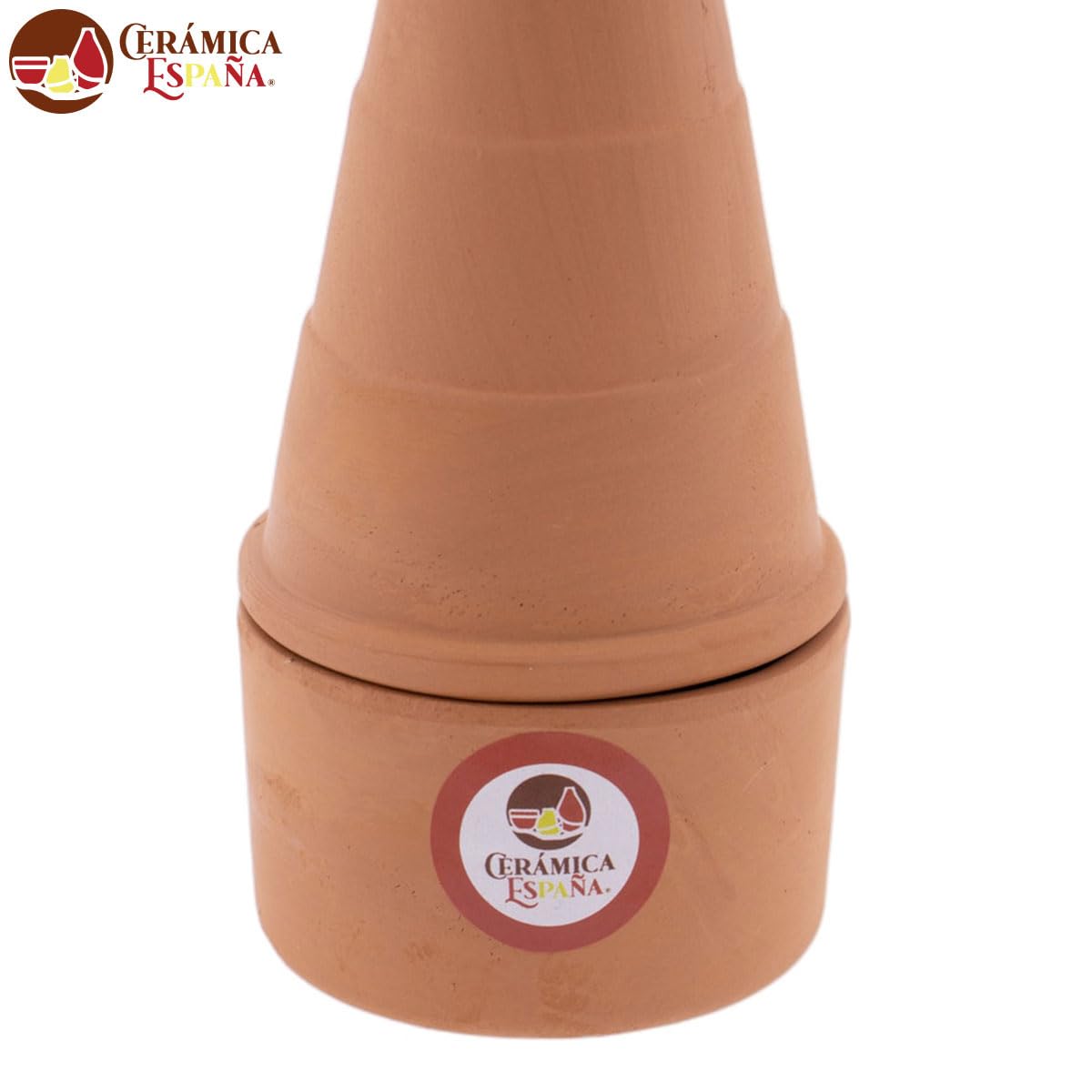 CERÁMICA ESPAÑA® | Incenso camino in argilla rossa | Incensieri religiosi | Incensieri in argilla | Incenso Pasqua | Bruciatore profumo, 8 x 8 x 18 cm