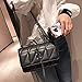 Womens Shoulder Pocket Necklace Quilted Purse PU Leather Women Care negro Negro...