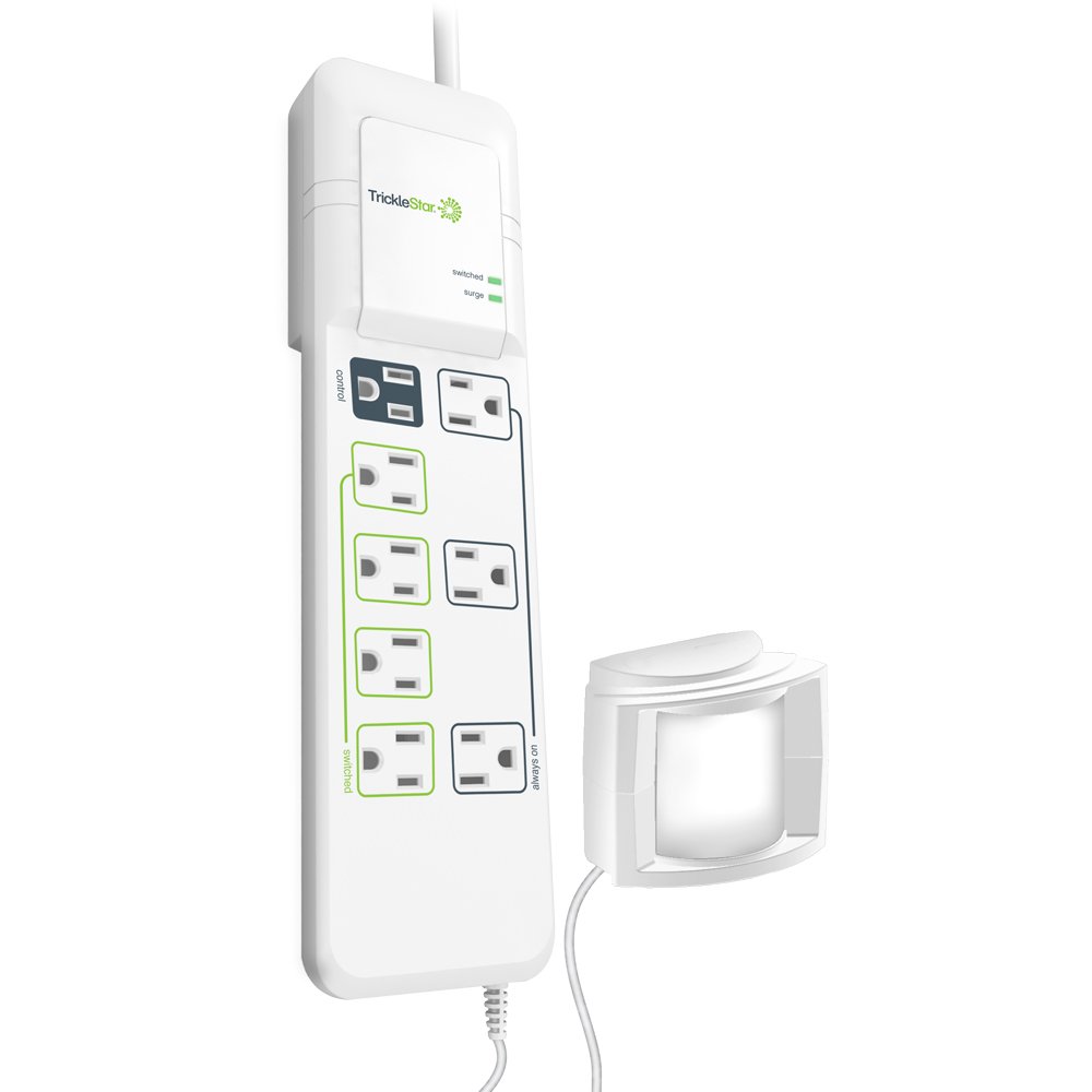Trickle Star 183SS-US-8XX/7 Motion Sensor PowerStrip, 1080 Joules, 7 -Foot Cord