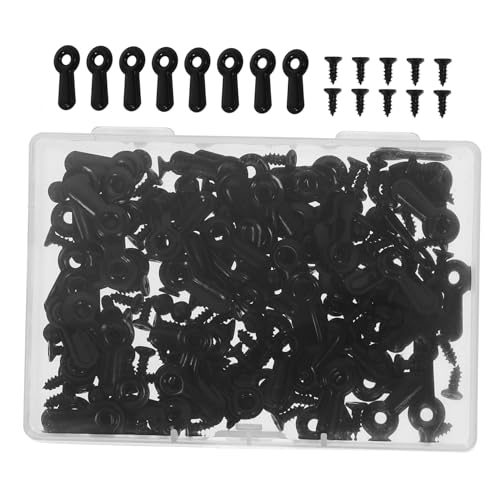 GANAZONO 写真額縁用ターンボタン スクリュー ブラック 入り 鉄製頑丈クリップ 固定具 写真吊り下げ具 ポスター展示用簡単取付