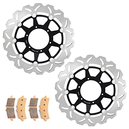 TARAZON Paar Bremsscheiben Bremsbeläge vorne für Honda CBR1000RR 2014 2015 2016 Fireblade SP