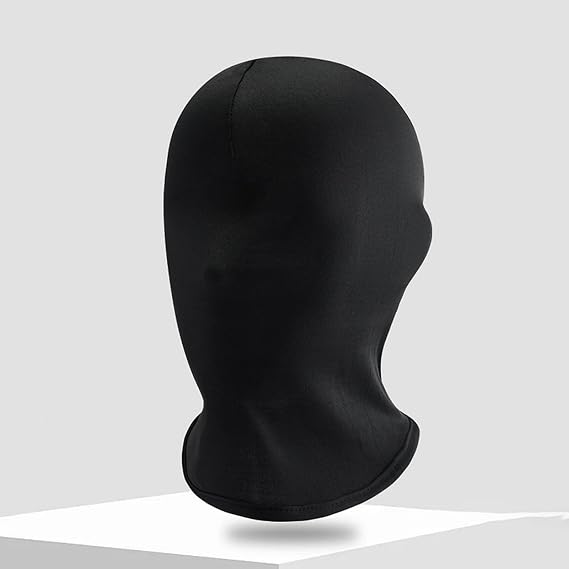 Black Full Face Mask Halloween Black Mask Faceless Skin Zentai Hood Masks Full Head Cover Spandex Masks Morph Face Cover for Unisex Adult Men Women Halloween Dress Up Party Costume Cosplay