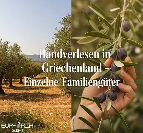 Euphoria Gift - Premium Qualität Olivenöl | Natives Extra aus Griechenland | Kaltgepresst |Ernte 2024-25|Erste Güteklasse|Handgepflückte Oliven|5 Liter Kanister
