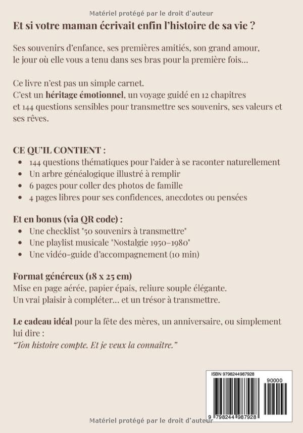 Image secondaire de Maman, ton histoire est un trésor : Livre à remplir pour raconter ta vie