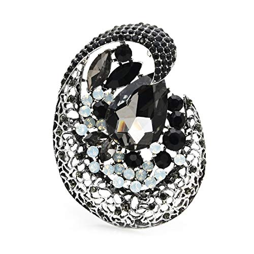Broche grande fleur en cristal le cadeau de fête idéal pour femme raffinée