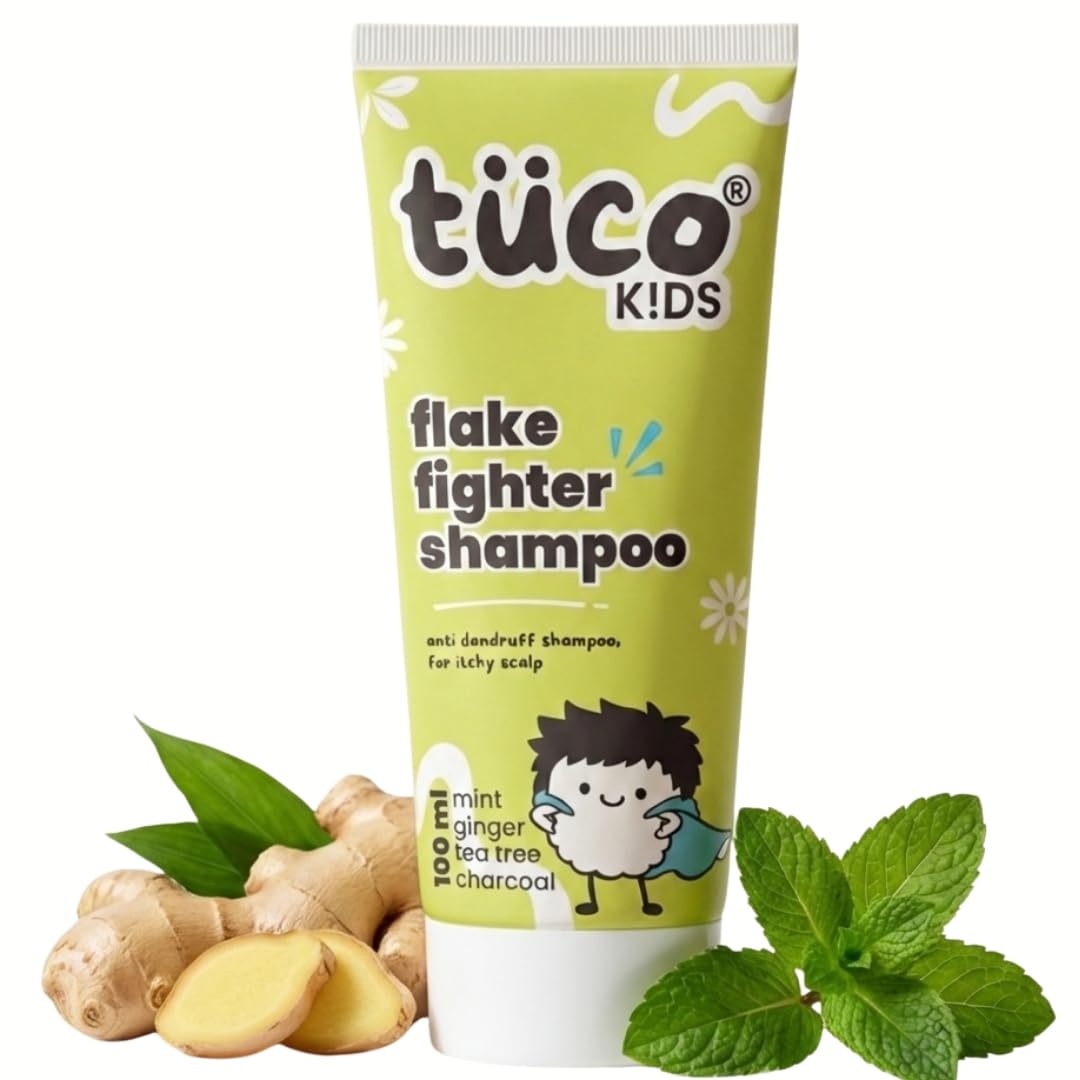 TuCo® Kids Flake Fighter Anti Dandruff Shampoo | Dry & Itchy Scalp | Paraben & SLS Free |100ml (pack of 1)