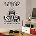 Gamer Wall Decal Sticker - Video Gamer Funny Birthday Gift Vinyl Wall Sticker for Kids Room/Boys Bedroom Decor