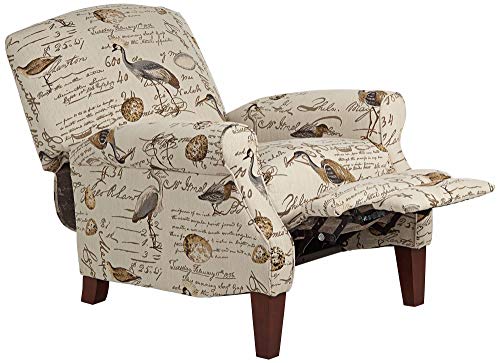 Kensington Hill Birdsong Script and Bird Patterned Recliner Chair Armchair Comfortable Push Manual Reclining Footrest Adjustable Upholstered Bedroom Living Room Reading Home Relax Office - Image 7