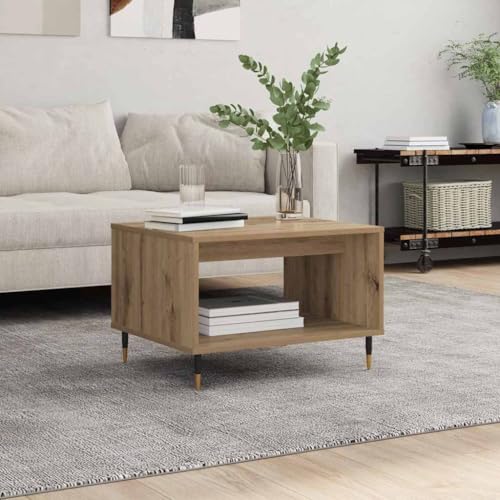 Table Basse Chêne Artisanal 60x50x40cm Style Industriel - 3