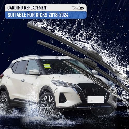 Image of Front Windshield Wiper Blades for Nissan Kicks 2018-2024 for Car Window | Quiet and Streak-Free 26 inch 16 inch 12 inch Wipers Assembly All-Season OEM Automotive Replacement Accessories