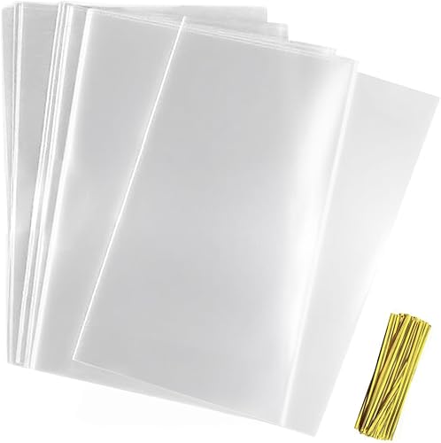 Miniatura 8 de OYAVISR Bolsas de celofán transparentes resellables de regalo autoadhesivas de 14 x 18 pulgadas, 20 bolsas grandes autosellantes para galletas,
